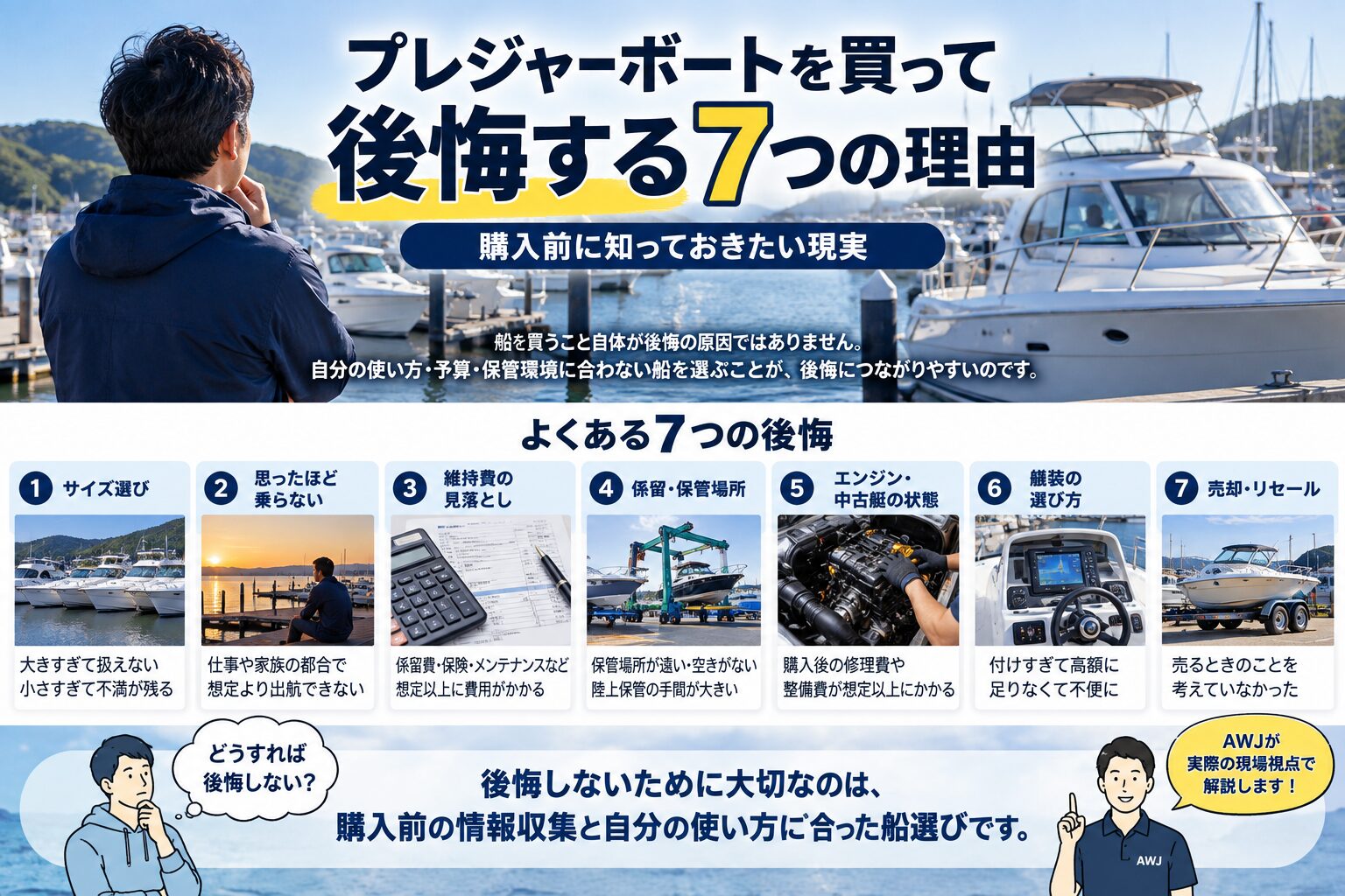 プレジャーボートを買って後悔する7つの理由｜購入前に知っておきたい