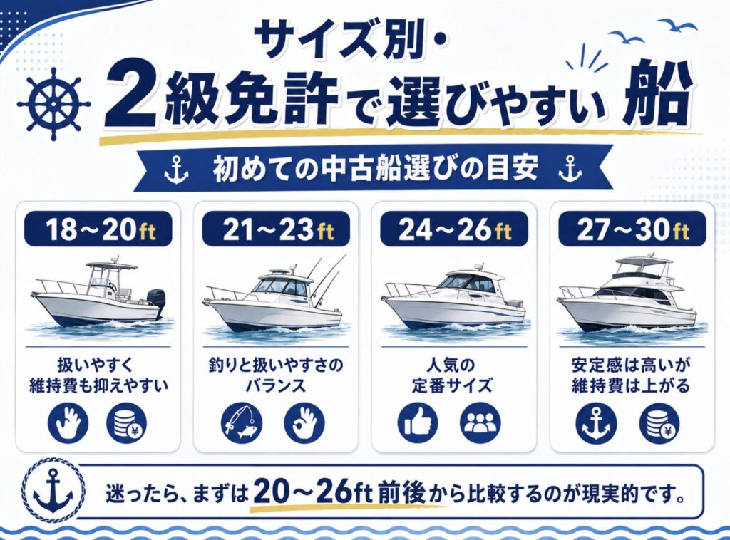 2級船舶免許で選びやすい船