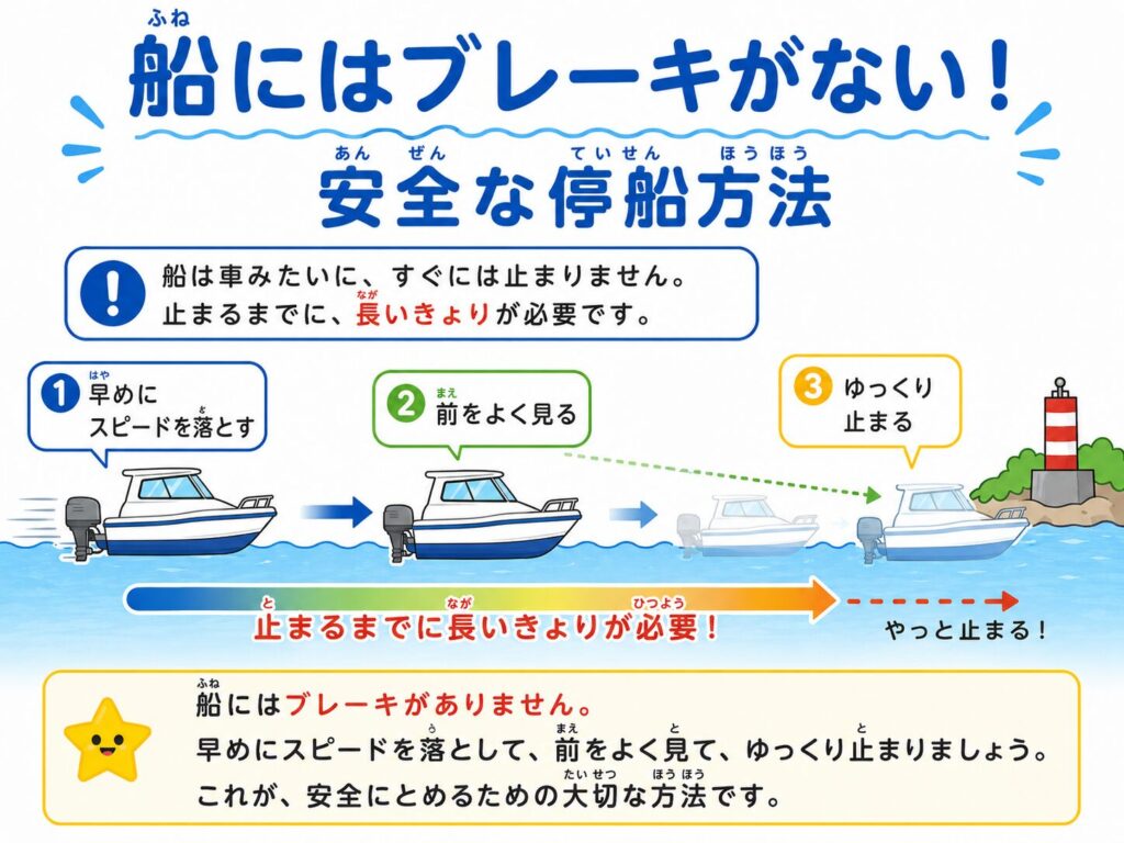 船にはブレーキがないって本当?