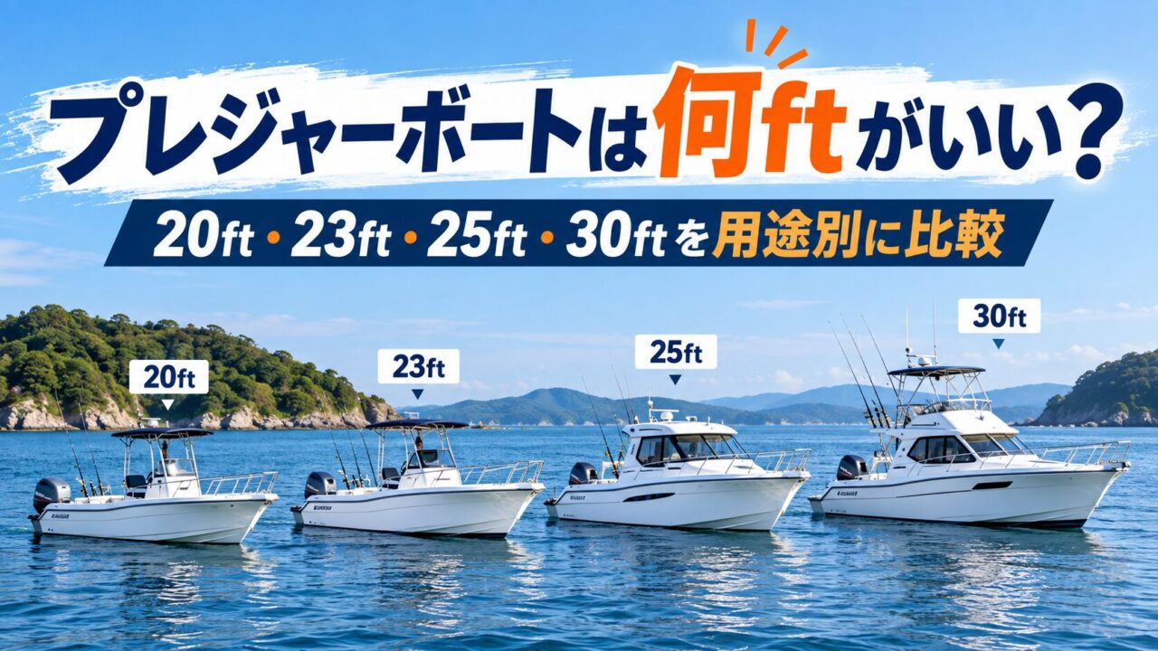 プレジャーボートは何ftがいい？20ft・23ft・25ft・30ftの用途別比較